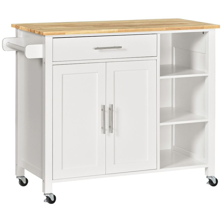 Image 997146.jpg, Product 997-146 / Price $264.99, HOMCOM Wooden Rolling Kitchen Island on Wheels with Drawer for Dining Room from HOMCOM on TSC.ca's Home & Garden department