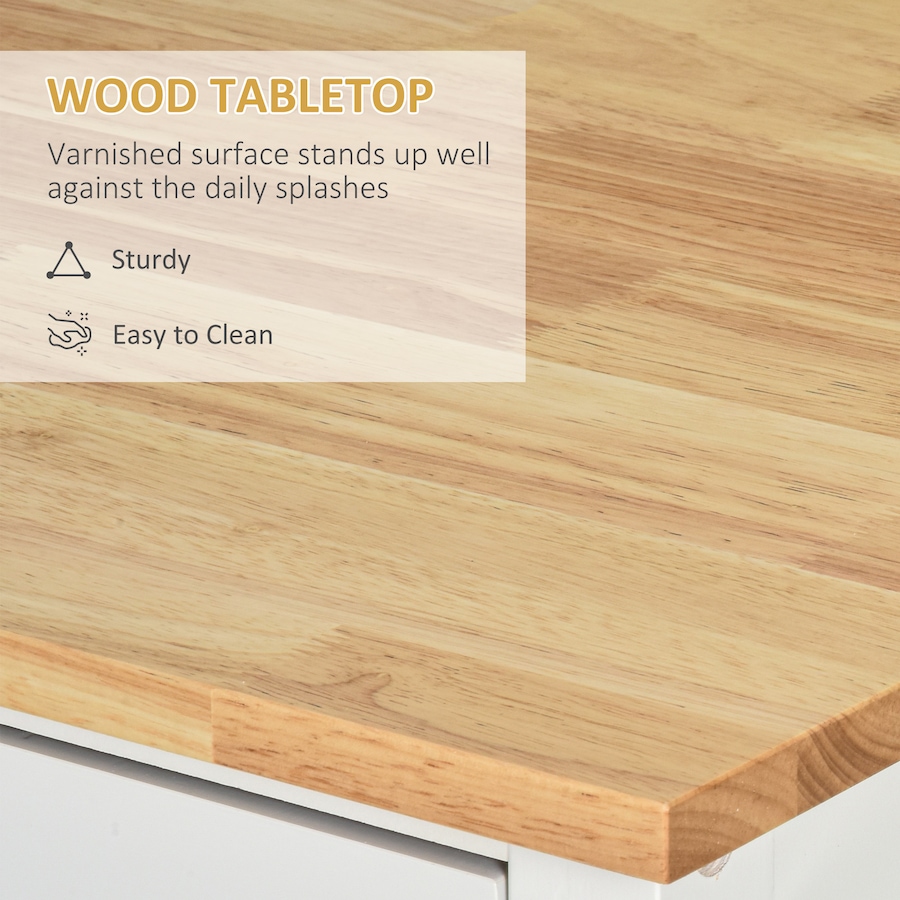 Image 997146_ALTMORE4.jpg, Product 997-146 / Price $264.99, HOMCOM Wooden Rolling Kitchen Island on Wheels with Drawer for Dining Room from HOMCOM on TSC.ca's Home & Garden department