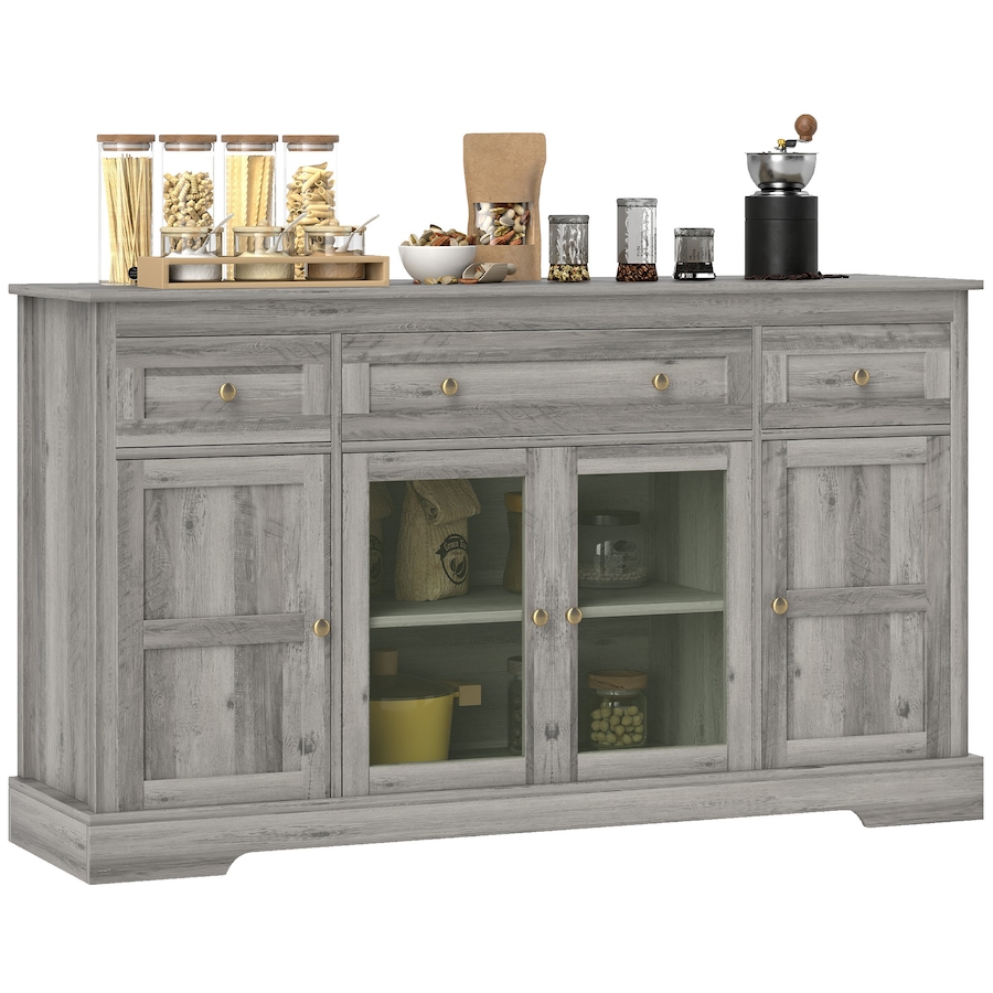 Image 997148.jpg, Product 997-148 / Price $254.99, HOMCOM Sideboard Buffet Cabinet, Coffee Bar Cabinet, Weathered Grey Oak from HOMCOM on TSC.ca's Home & Garden department