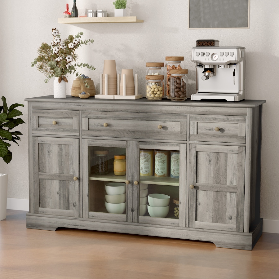 Image 997148_ALTMORE1.jpg, Product 997-148 / Price $254.99, HOMCOM Sideboard Buffet Cabinet, Coffee Bar Cabinet, Weathered Grey Oak from HOMCOM on TSC.ca's Home & Garden department