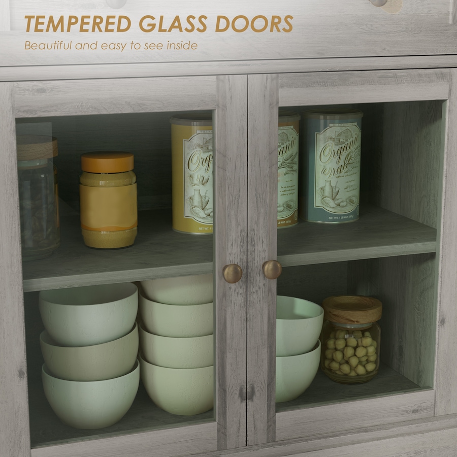 Image 997148_ALTMORE5.jpg, Product 997-148 / Price $254.99, HOMCOM Sideboard Buffet Cabinet, Coffee Bar Cabinet, Weathered Grey Oak from HOMCOM on TSC.ca's Home & Garden department