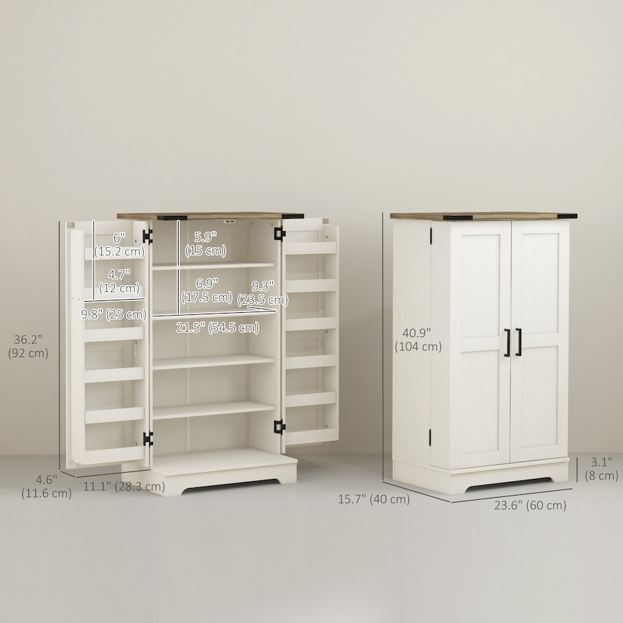 Image 997151_ALTMORE11.jpg, Product 997-151 / Price $149.99, HOMCOM Kitchen Pantry Storage Cabinet with Adjustable Shelves Cream White from HOMCOM on TSC.ca's Home & Garden department