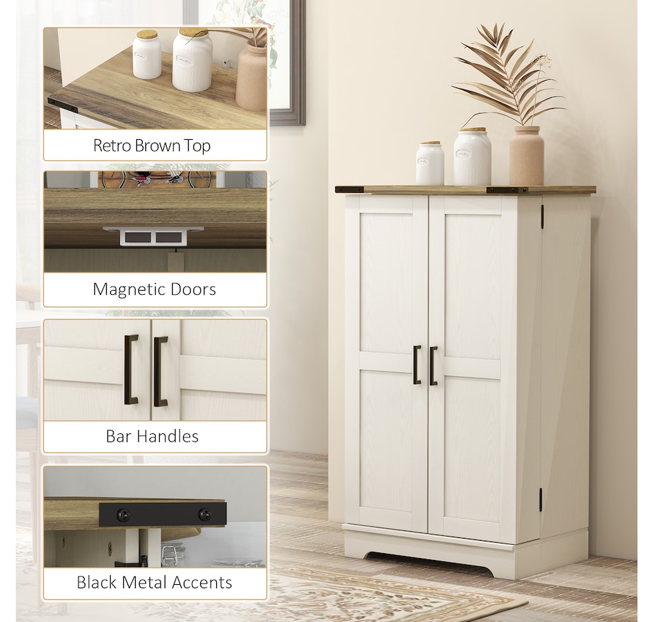 Image 997151_ALTMORE15.jpg, Product 997-151 / Price $169.99, HOMCOM Kitchen Pantry Storage Cabinet with Adjustable Shelves Cream White from HOMCOM on TSC.ca's Home & Garden department