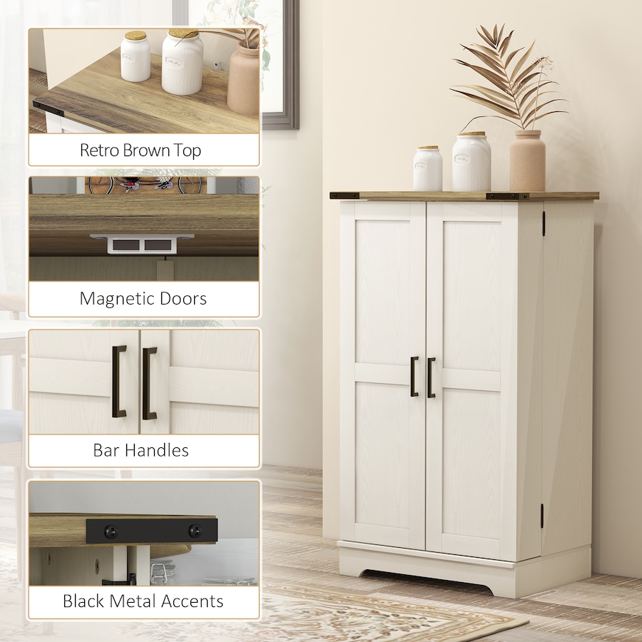Image 997151_ALTMORE15.jpg, Product 997-151 / Price $149.99, HOMCOM Kitchen Pantry Storage Cabinet with Adjustable Shelves Cream White from HOMCOM on TSC.ca's Home & Garden department