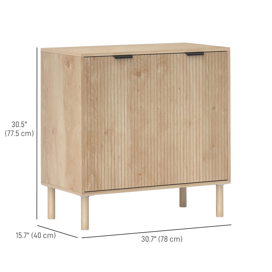 Image 997154_ALTMORE2.jpg, Product 997-154 / Price $139.99, HOMCOM Accent Cabinet, Storage Cabinet with Adjustable Shelf, Oak from HOMCOM on TSC.ca's Home & Garden department