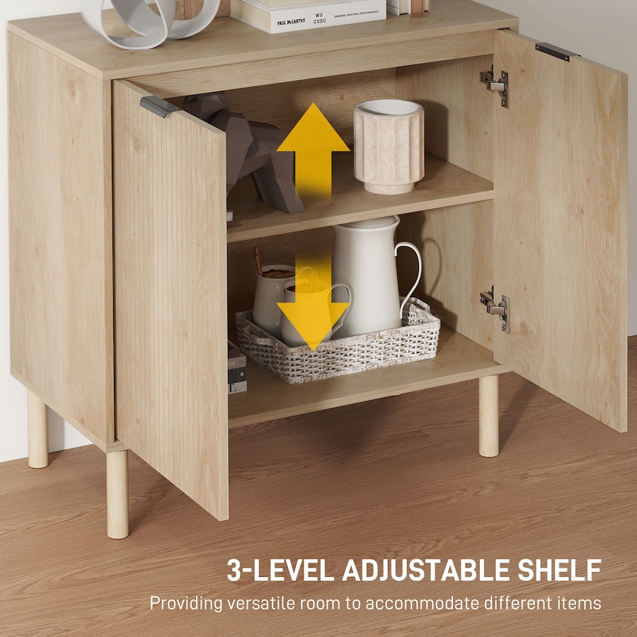 Image 997154_ALTMORE4.jpg, Product 997-154 / Price $139.99, HOMCOM Accent Cabinet, Storage Cabinet with Adjustable Shelf, Oak from HOMCOM on TSC.ca's Home & Garden department