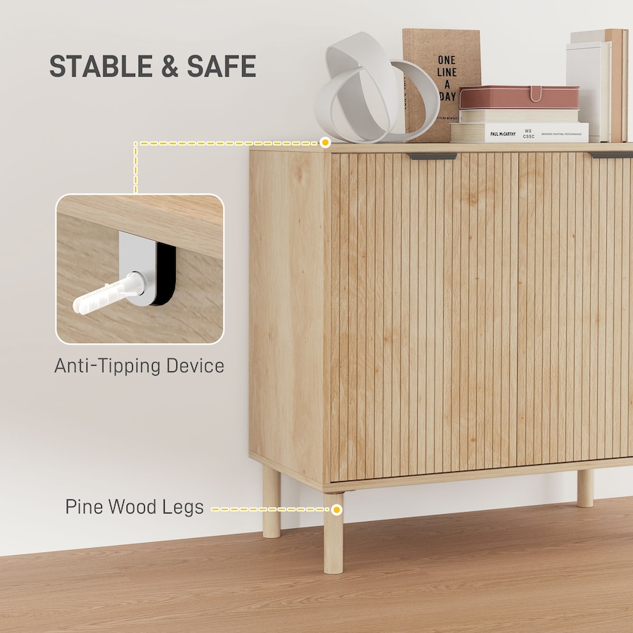 Image 997154_ALTMORE6.jpg, Product 997-154 / Price $139.99, HOMCOM Accent Cabinet, Storage Cabinet with Adjustable Shelf, Oak from HOMCOM on TSC.ca's Home & Garden department