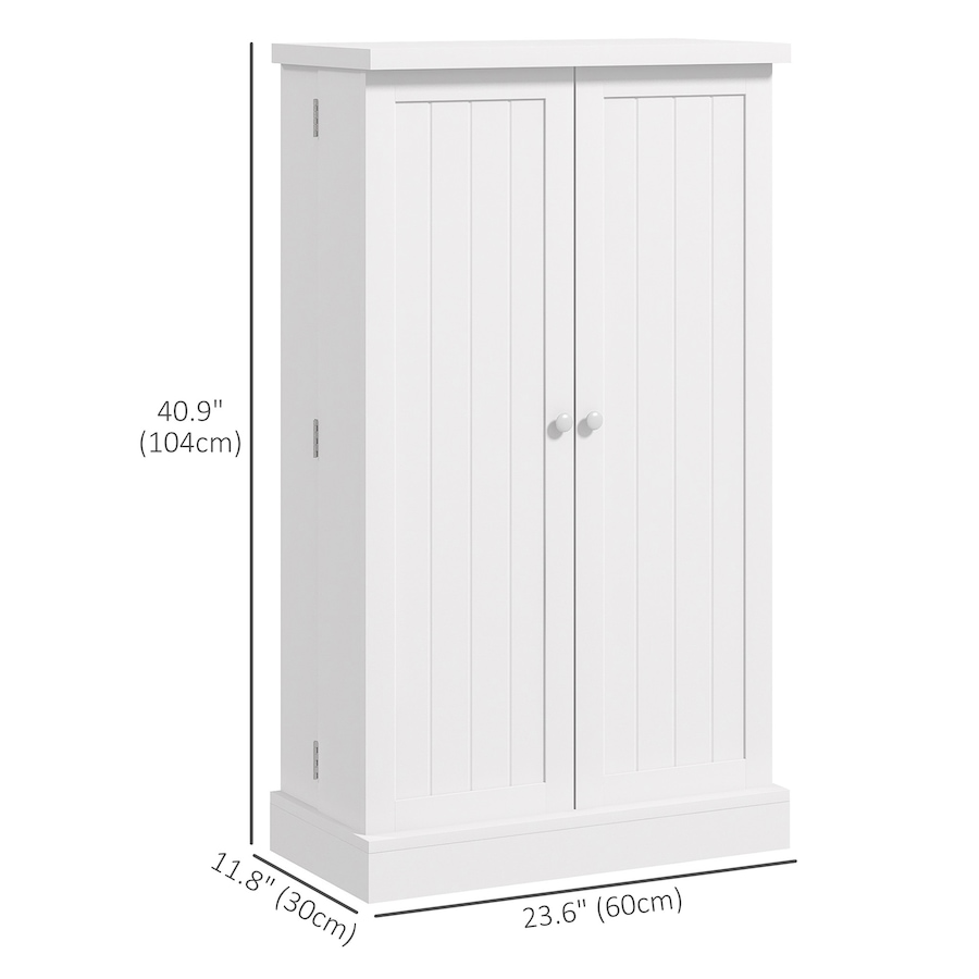 Image 997163_ALTMORE11.jpg, Product 997-163 / Price $137.20, HOMCOM 41" Kitchen Pantry with 12 Spice Racks and Adjustable Shelves White from HOMCOM on TSC.ca's Home & Garden department