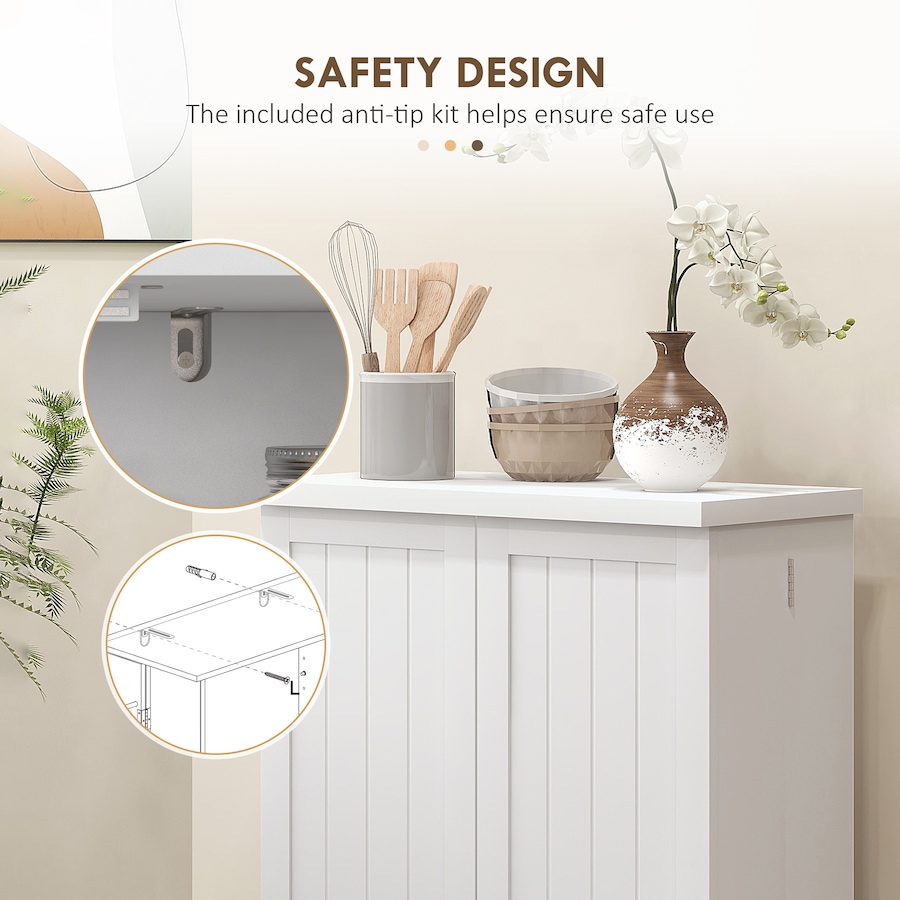 Image 997163_ALTMORE14.jpg, Product 997-163 / Price $137.20, HOMCOM 41" Kitchen Pantry with 12 Spice Racks and Adjustable Shelves White from HOMCOM on TSC.ca's Home & Garden department