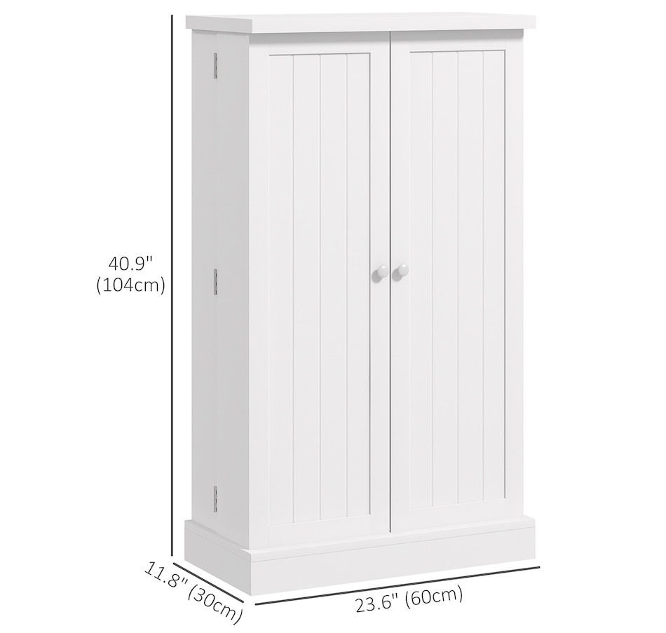 Image 997163_ALTMORE2.jpg, Product 997-163 / Price $159.99, HOMCOM 41" Kitchen Pantry with 12 Spice Racks and Adjustable Shelves White from HOMCOM on TSC.ca's Home & Garden department
