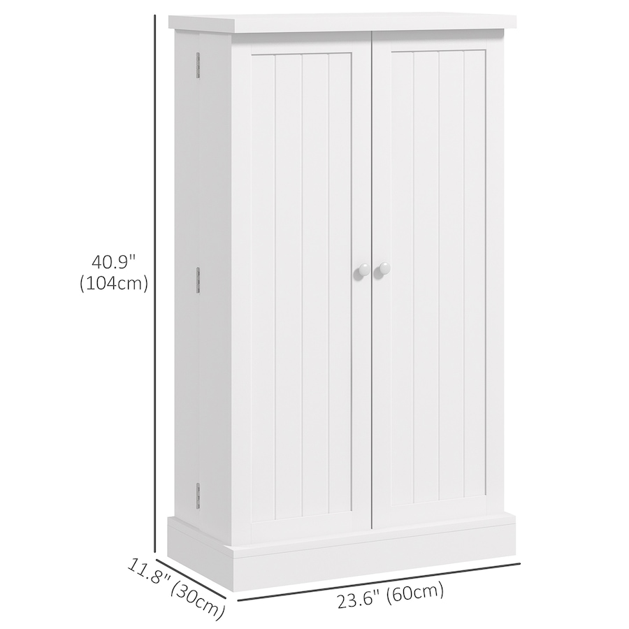Image 997163_ALTMORE2.jpg, Product 997-163 / Price $139.99, HOMCOM 41" Kitchen Pantry with 12 Spice Racks and Adjustable Shelves White from HOMCOM on TSC.ca's Home & Garden department