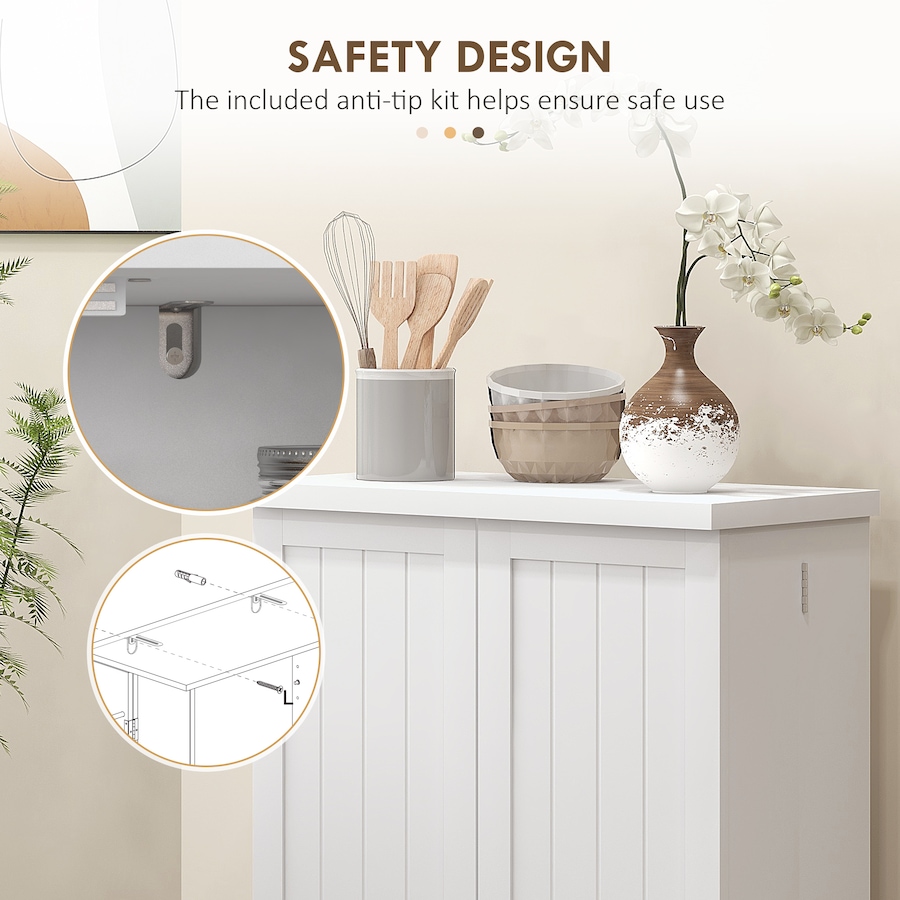 Image 997163_ALTMORE6.jpg, Product 997-163 / Price $139.99, HOMCOM 41" Kitchen Pantry with 12 Spice Racks and Adjustable Shelves White from HOMCOM on TSC.ca's Home & Garden department