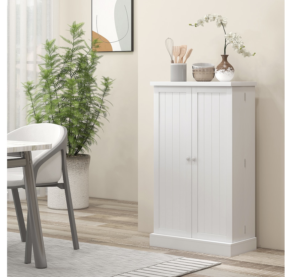 Image 997163_ALTMORE7.jpg, Product 997-163 / Price $159.99, HOMCOM 41" Kitchen Pantry with 12 Spice Racks and Adjustable Shelves White from HOMCOM on TSC.ca's Home & Garden department