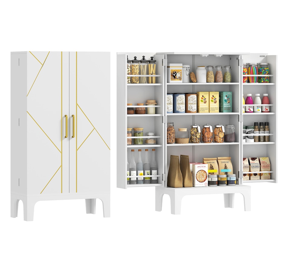 Image 997164.jpg, Product 997-164 / Price $109.99, HOMCOM Kitchen Pantry Storage Cabinet w/ 4-tier Shelving, 8 Spice Racks from HOMCOM on TSC.ca's Home & Garden department