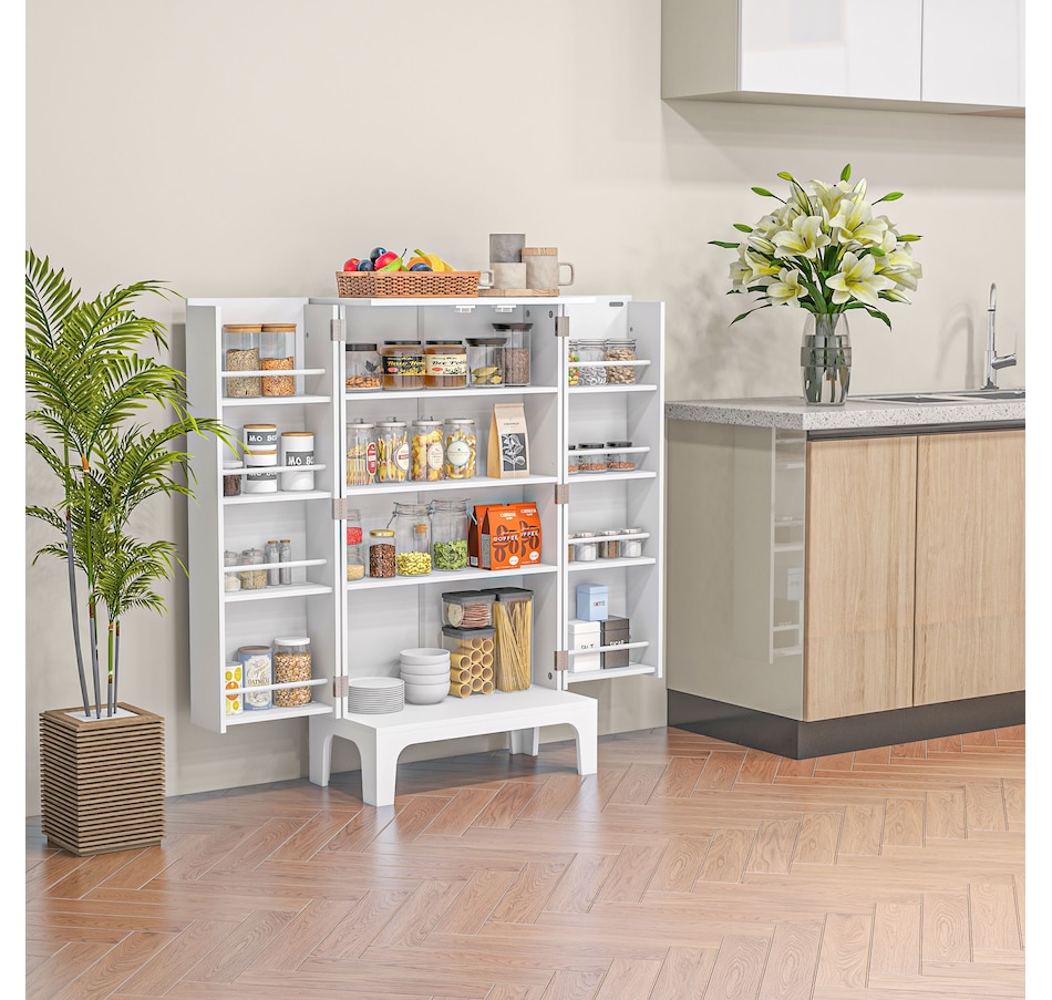 Image 997164_ALTMORE1.jpg, Product 997-164 / Price $109.99, HOMCOM Kitchen Pantry Storage Cabinet w/ 4-tier Shelving, 8 Spice Racks from HOMCOM on TSC.ca's Home & Garden department
