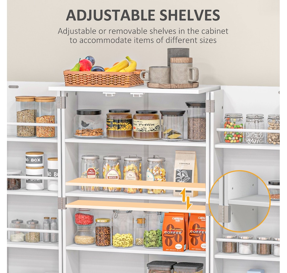 Image 997164_ALTMORE4.jpg, Product 997-164 / Price $109.99, HOMCOM Kitchen Pantry Storage Cabinet w/ 4-tier Shelving, 8 Spice Racks from HOMCOM on TSC.ca's Home & Garden department