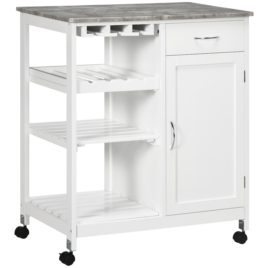 Image 997168.jpg, Product 997-168 / Price $139.99, HOMCOM Kitchen Cart on Wheels with Wine Rack, Drawer, Shelf and Cabinet from HOMCOM on TSC.ca's Home & Garden department