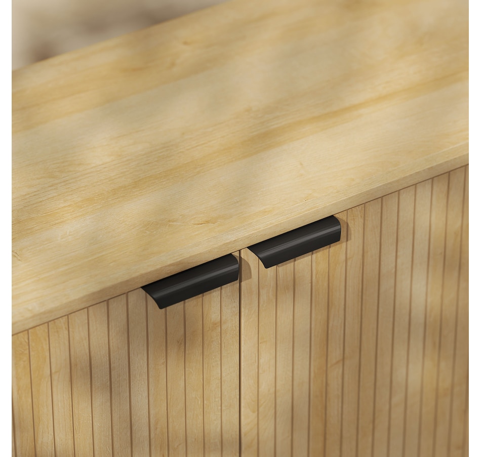 Image 997170_ALTMORE8.jpg, Product 997-170 / Price $209.99, Fluted Sideboard Buffet Cabinet with 4 Doors Adjustable Shelves Nature Wood from HOMCOM on TSC.ca's Home & Garden department