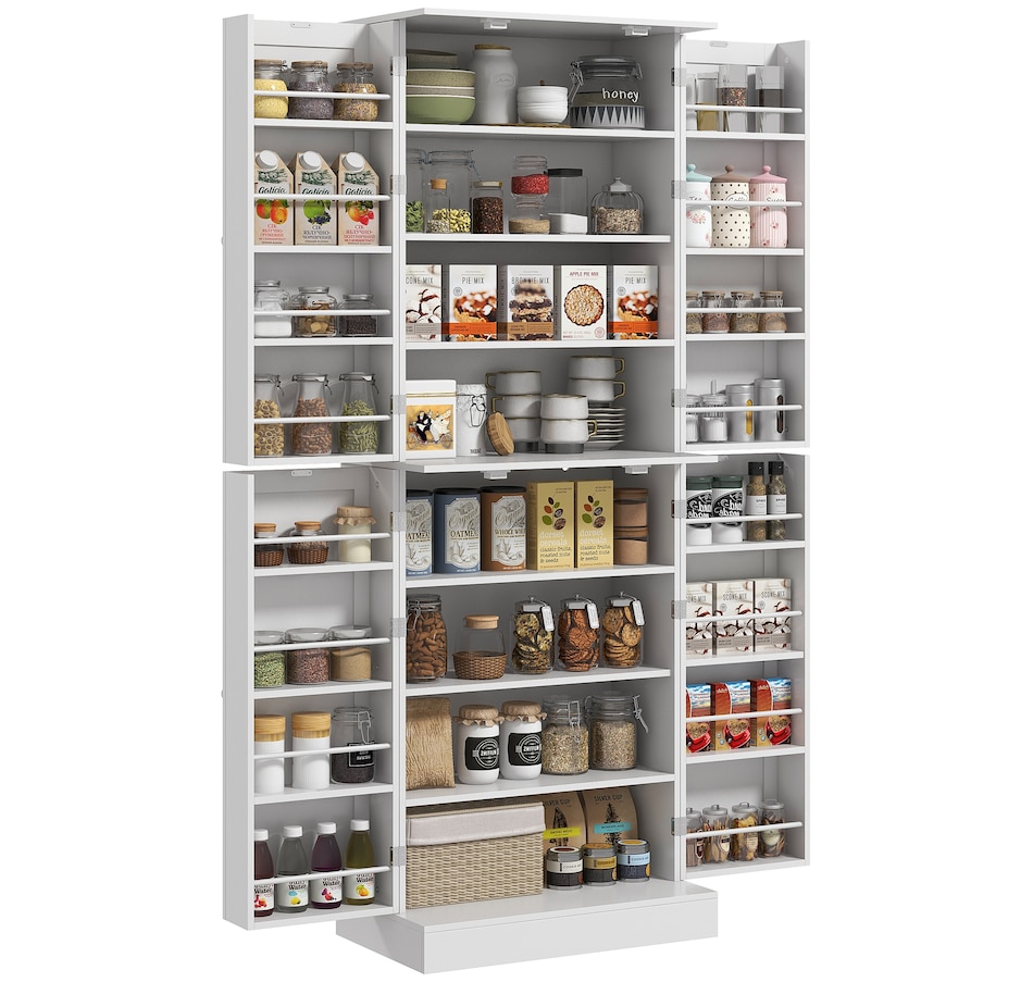 Image 997174.jpg, Product 997-174 / Price $252.99, HOMCOM 65" Kitchen Pantry Cabinet with Adjustable Shelves Spick Racks White from HOMCOM on TSC.ca's Home & Garden department