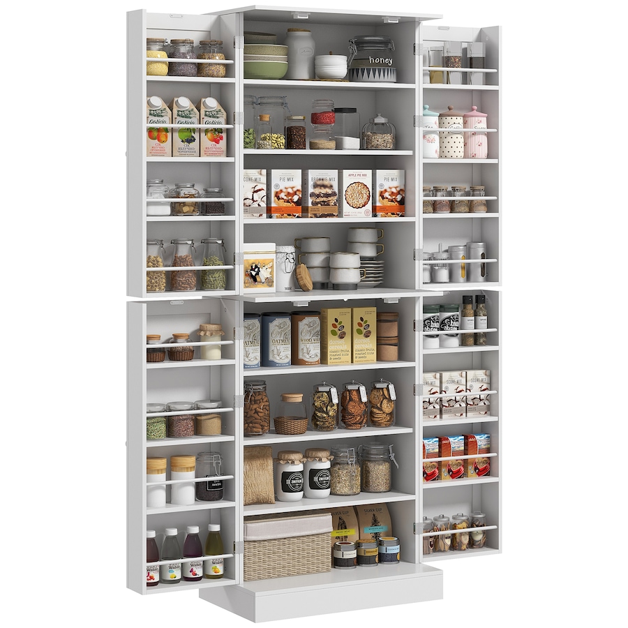 Image 997174.jpg, Product 997-174 / Price $269.99, HOMCOM 65" Kitchen Pantry Cabinet with Adjustable Shelves Spick Racks White from HOMCOM on TSC.ca's Home & Garden department