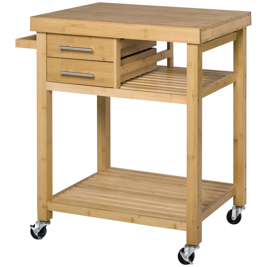 Image 997175.jpg, Product 997-175 / Price $214.99, HOMCOM Bamboo Kitchen Cart Island With Towel Rack from HOMCOM on TSC.ca's Home & Garden department