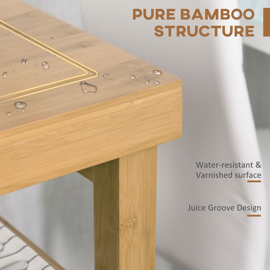 Image 997175_ALTMORE4.jpg, Product 997-175 / Price $214.99, HOMCOM Bamboo Kitchen Cart Island With Towel Rack from HOMCOM on TSC.ca's Home & Garden department