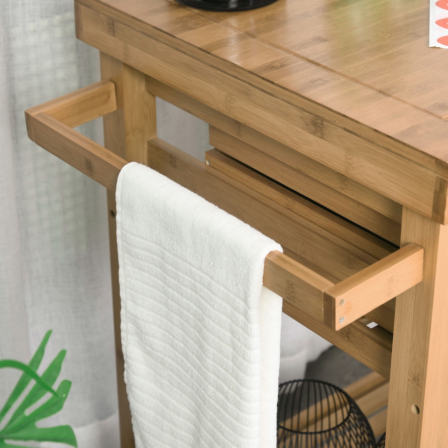 Image 997175_ALTMORE8.jpg, Product 997-175 / Price $214.99, HOMCOM Bamboo Kitchen Cart Island With Towel Rack from HOMCOM on TSC.ca's Home & Garden department