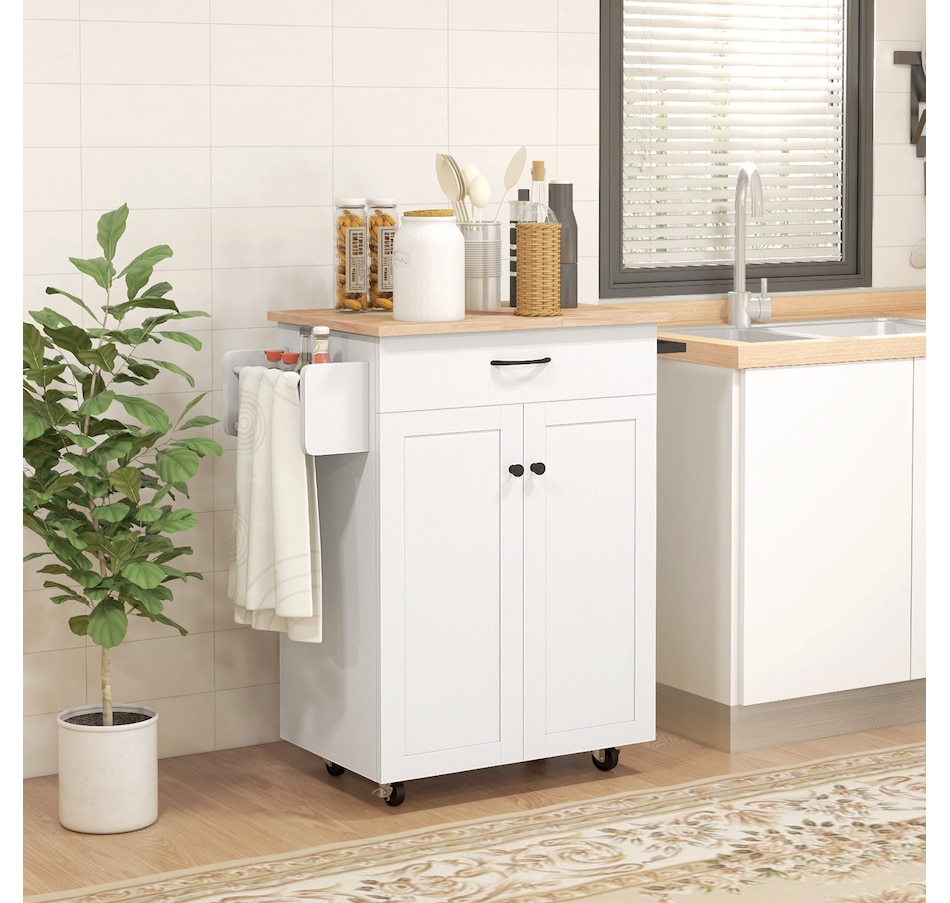 Image 997176_ALTMORE1.jpg, Product 997-176 / Price $149.99 - $159.99, HOMCOM Kitchen Island on Wheels, Kitchen Cart with Solid Wood Top from HOMCOM on TSC.ca's Home & Garden department