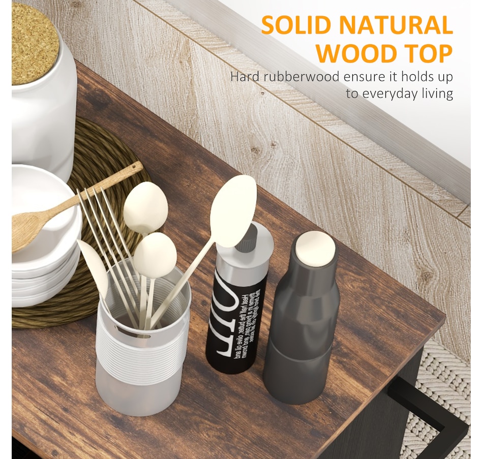 Image 997176_ALTMORE12.jpg, Product 997-176 / Price $149.99 - $159.99, HOMCOM Kitchen Island on Wheels, Kitchen Cart with Solid Wood Top from HOMCOM on TSC.ca's Home & Garden department