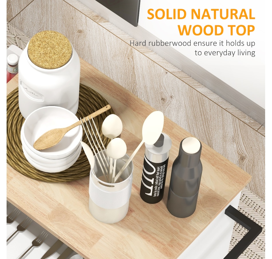 Image 997176_ALTMORE4.jpg, Product 997-176 / Price $149.99 - $159.99, HOMCOM Kitchen Island on Wheels, Kitchen Cart with Solid Wood Top from HOMCOM on TSC.ca's Home & Garden department