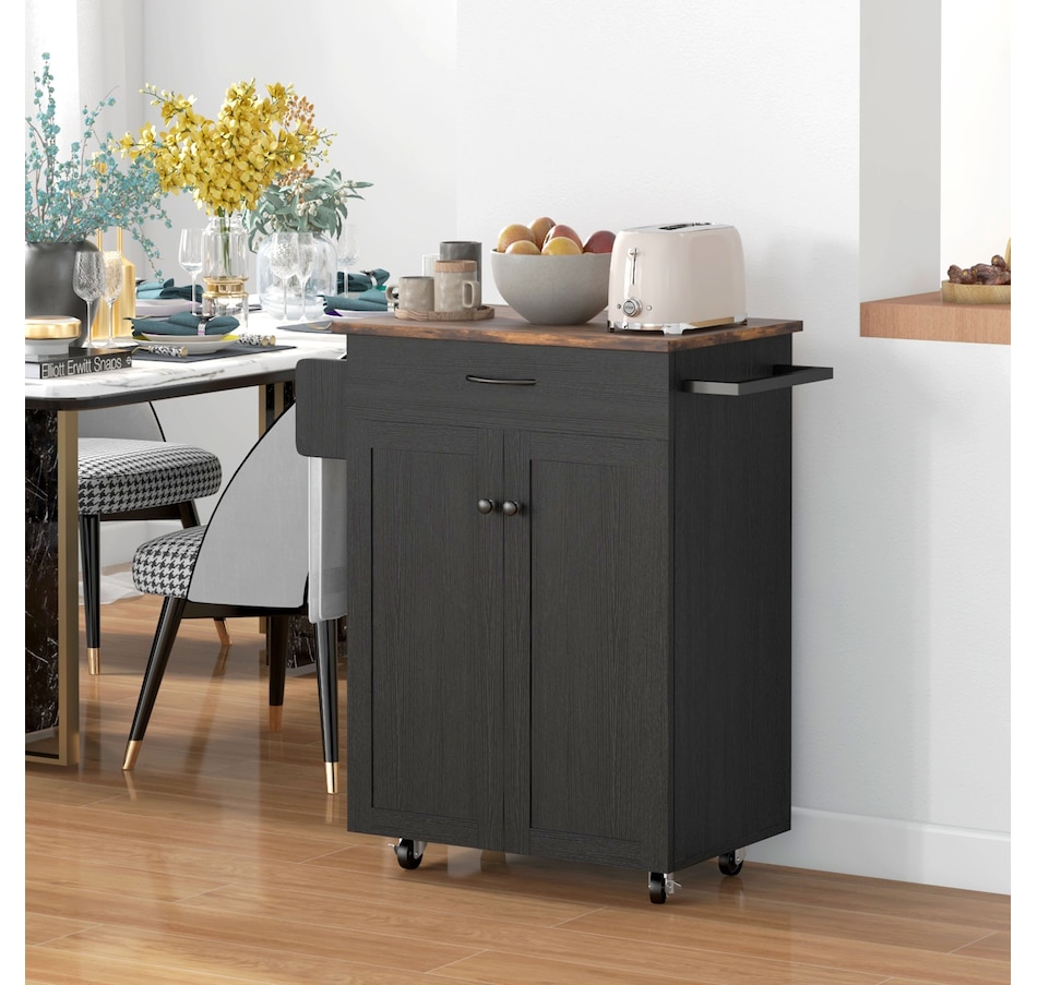 Image 997176_ALTMORE9.jpg, Product 997-176 / Price $149.99 - $159.99, HOMCOM Kitchen Island on Wheels, Kitchen Cart with Solid Wood Top from HOMCOM on TSC.ca's Home & Garden department