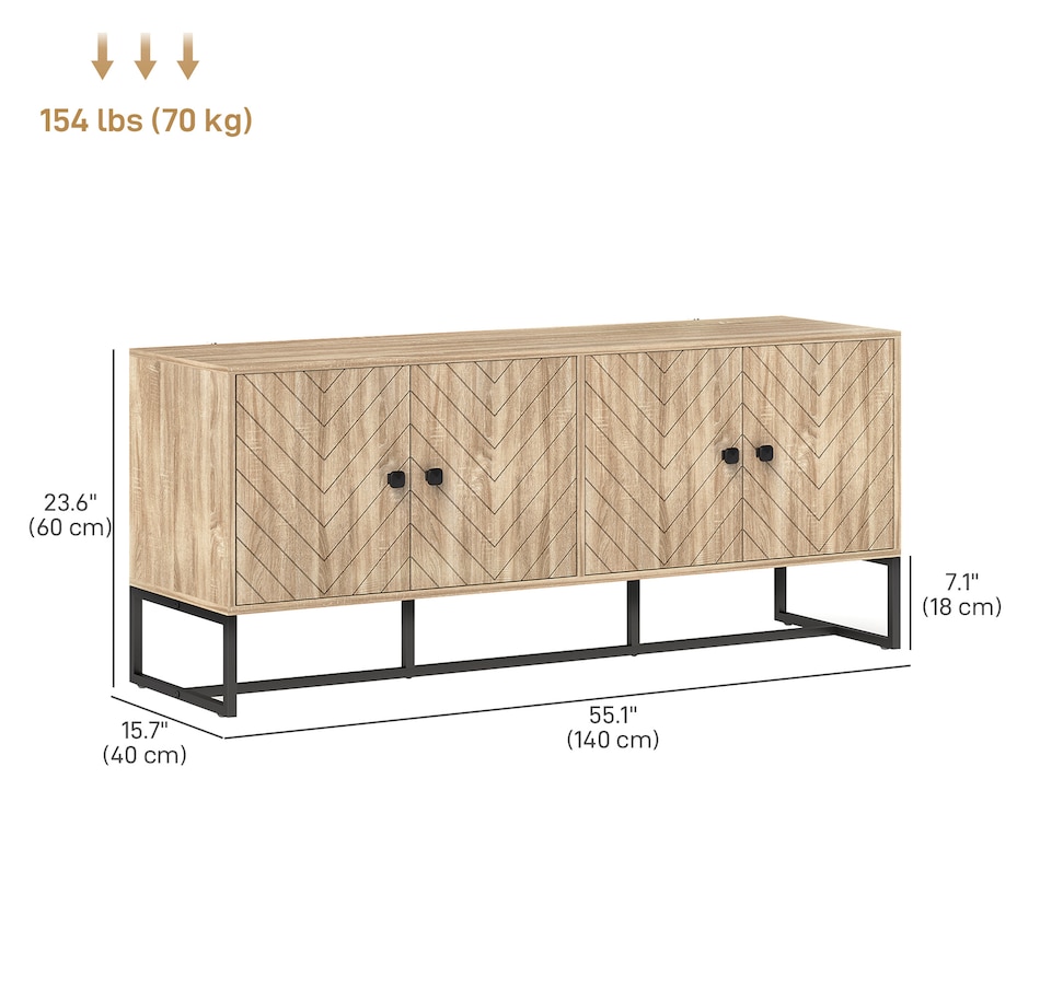Image 997177_ALTMORE10.jpg, Product 997-177 / Price $189.99, HOMCOM Sideboard Buffet Cabinet, Coffee Bar Cabinet, Oak from HOMCOM on TSC.ca's Home & Garden department