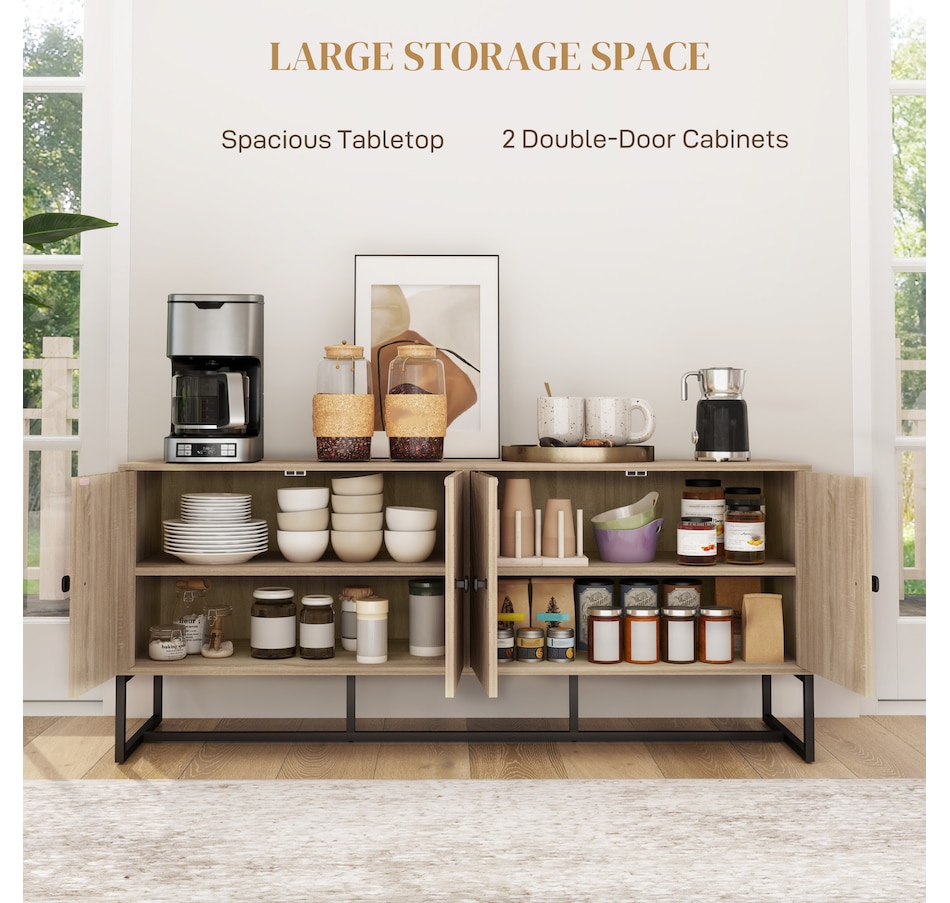 Image 997177_ALTMORE11.jpg, Product 997-177 / Price $189.99, HOMCOM Sideboard Buffet Cabinet, Coffee Bar Cabinet, Oak from HOMCOM on TSC.ca's Home & Garden department