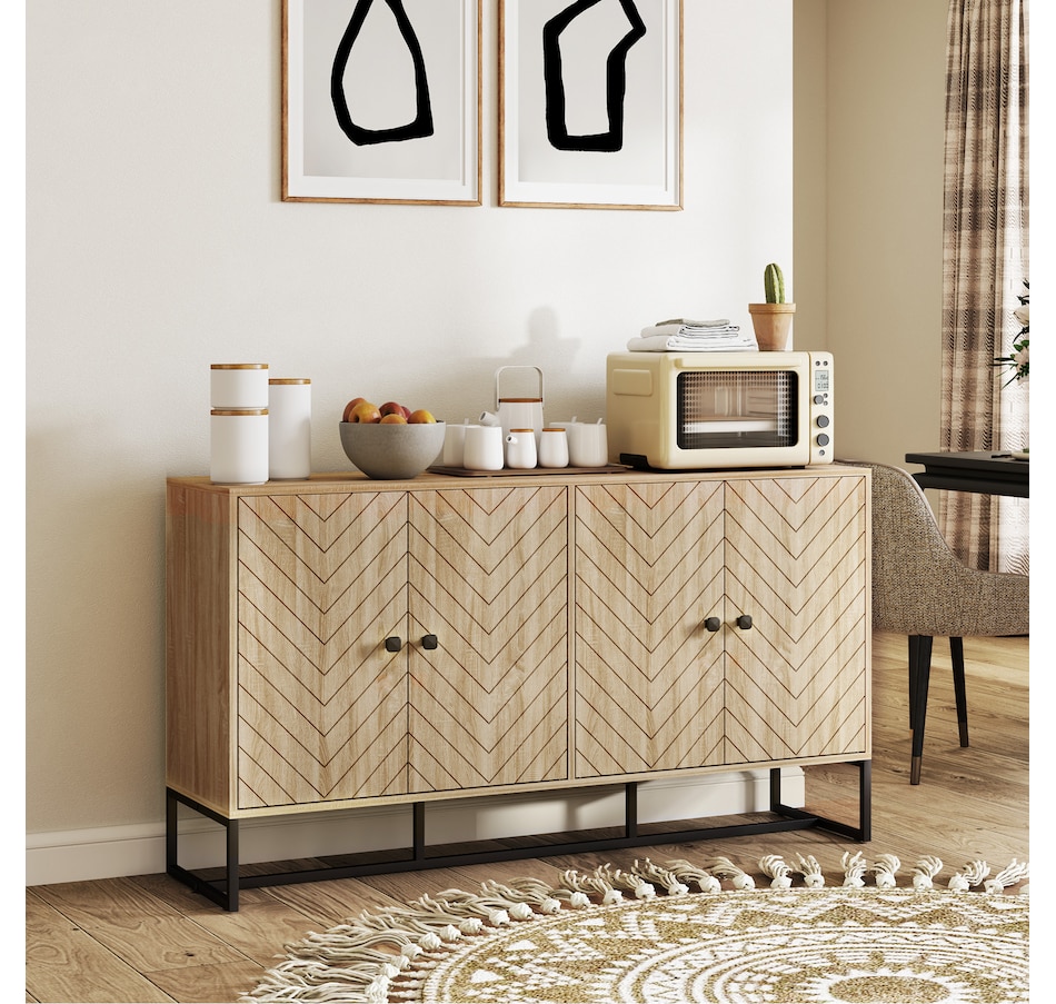 Image 997177_ALTMORE17.jpg, Product 997-177 / Price $189.99, HOMCOM Sideboard Buffet Cabinet, Coffee Bar Cabinet, Oak from HOMCOM on TSC.ca's Home & Garden department