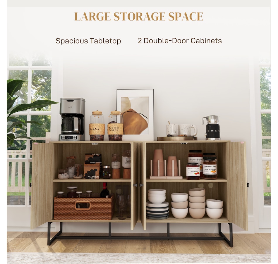 Image 997177_ALTMORE19.jpg, Product 997-177 / Price $189.99, HOMCOM Sideboard Buffet Cabinet, Coffee Bar Cabinet, Oak from HOMCOM on TSC.ca's Home & Garden department