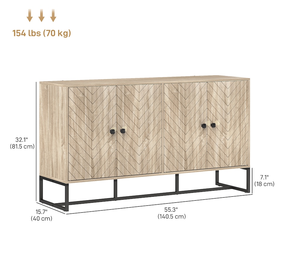 Image 997177_ALTMORE25.jpg, Product 997-177 / Price $189.99, HOMCOM Sideboard Buffet Cabinet, Coffee Bar Cabinet, Oak from HOMCOM on TSC.ca's Home & Garden department