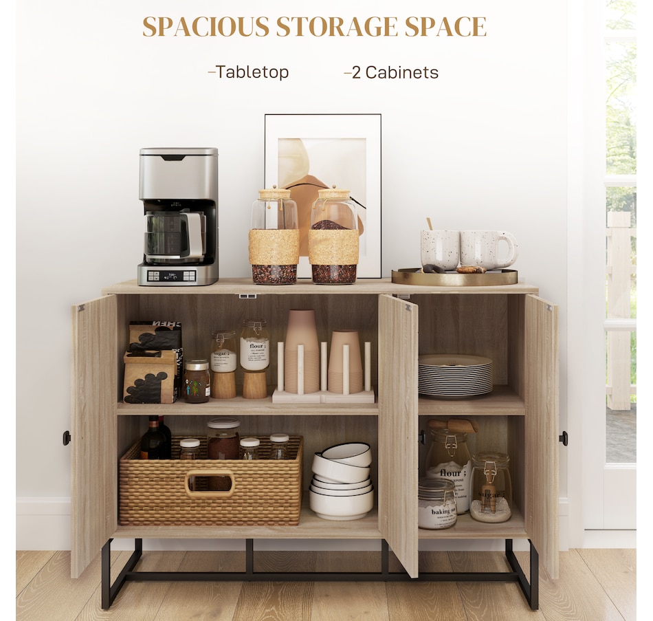 Image 997177_ALTMORE3.jpg, Product 997-177 / Price $189.99, HOMCOM Sideboard Buffet Cabinet, Coffee Bar Cabinet, Oak from HOMCOM on TSC.ca's Home & Garden department