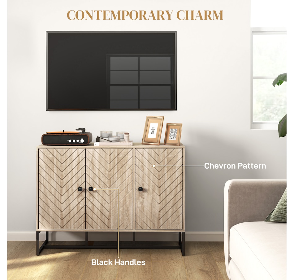 Image 997177_ALTMORE5.jpg, Product 997-177 / Price $189.99, HOMCOM Sideboard Buffet Cabinet, Coffee Bar Cabinet, Oak from HOMCOM on TSC.ca's Home & Garden department