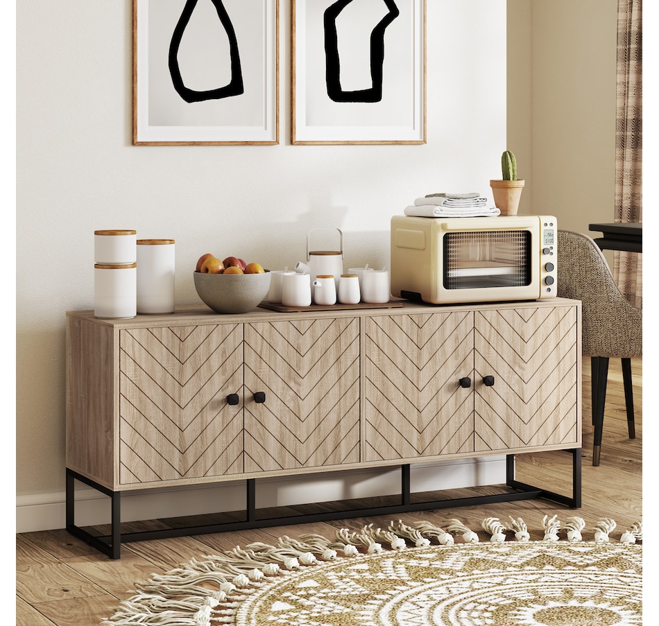 Image 997177_ALTMORE9.jpg, Product 997-177 / Price $189.99, HOMCOM Sideboard Buffet Cabinet, Coffee Bar Cabinet, Oak from HOMCOM on TSC.ca's Home & Garden department