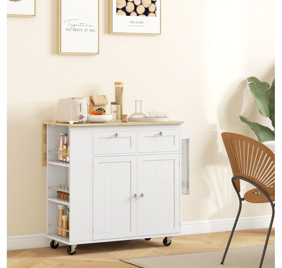 Image 997178_ALTMORE16.jpg, Product 997-178 / Price $269.99, HOMCOM Rolling Kitchen Island with Drop Leaf, Portable Kitchen Island from HOMCOM on TSC.ca's Home & Garden department