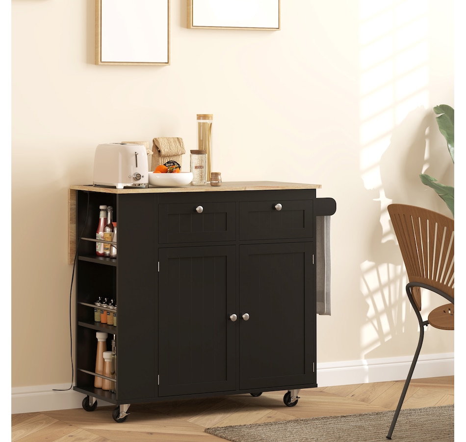 Image 997178_ALTMORE8.jpg, Product 997-178 / Price $269.99, HOMCOM Rolling Kitchen Island with Drop Leaf, Portable Kitchen Island from HOMCOM on TSC.ca's Home & Garden department