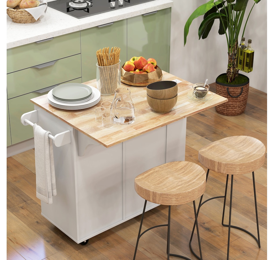 Image 997178_ALTMORE9.jpg, Product 997-178 / Price $269.99, HOMCOM Rolling Kitchen Island with Drop Leaf, Portable Kitchen Island from HOMCOM on TSC.ca's Home & Garden department