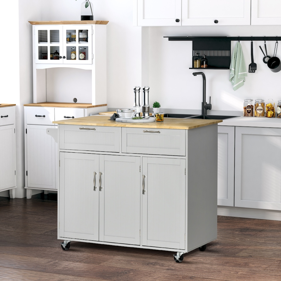Image 997181_ALTMORE1.jpg, Product 997-181 / Price $229.99 - $239.99, HOMCOM Kitchen Island on Wheels, Kitchen Cart w/ Drawers, Storage Cabinets from HOMCOM on TSC.ca's Home & Garden department