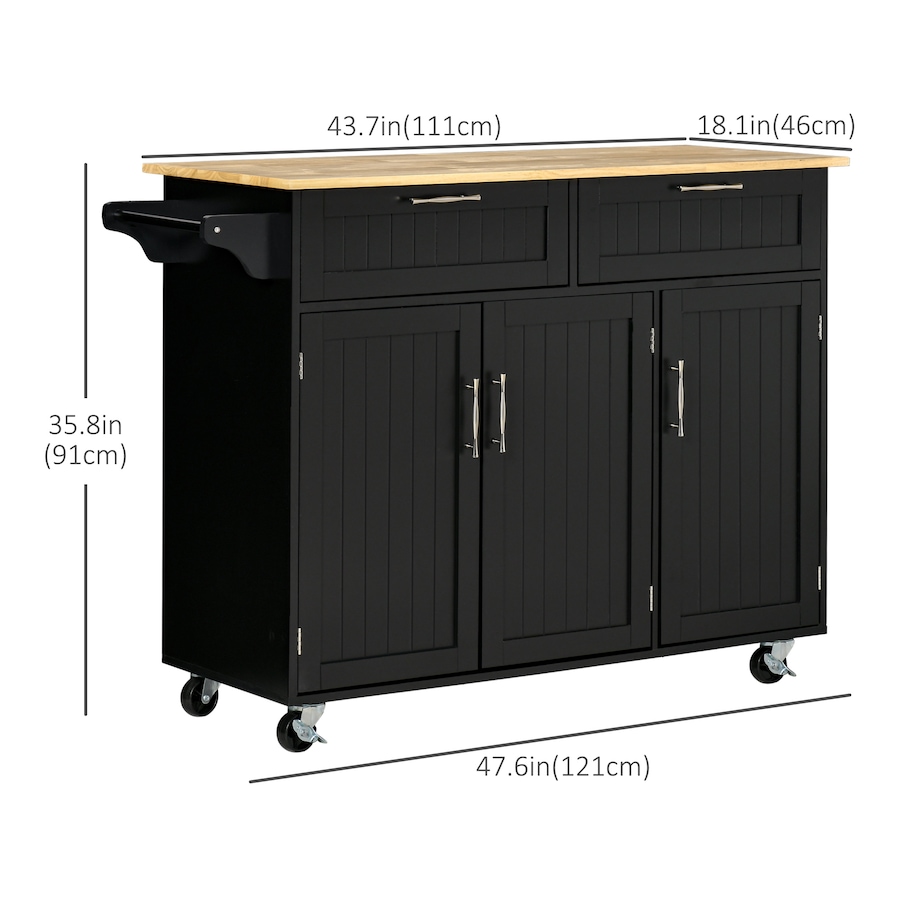 Image 997181_ALTMORE18.jpg, Product 997-181 / Price $229.99 - $239.99, HOMCOM Kitchen Island on Wheels, Kitchen Cart w/ Drawers, Storage Cabinets from HOMCOM on TSC.ca's Home & Garden department