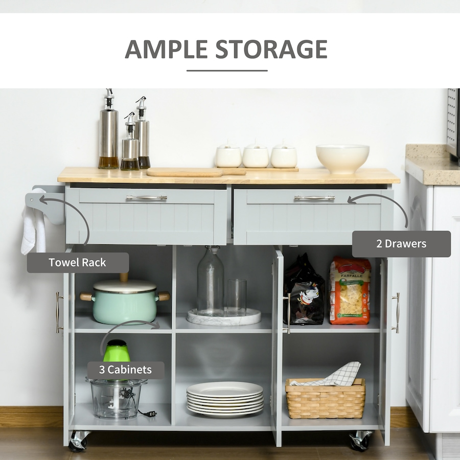 Image 997181_ALTMORE3.jpg, Product 997-181 / Price $229.99 - $239.99, HOMCOM Kitchen Island on Wheels, Kitchen Cart w/ Drawers, Storage Cabinets from HOMCOM on TSC.ca's Home & Garden department