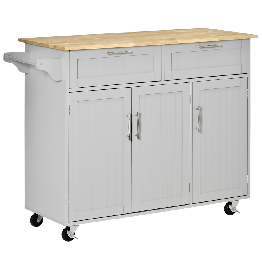 Image 997181_ST01.jpg, Product 997-181 / Price $229.99 - $239.99, HOMCOM Kitchen Island on Wheels, Kitchen Cart w/ Drawers, Storage Cabinets from HOMCOM on TSC.ca's Home & Garden department