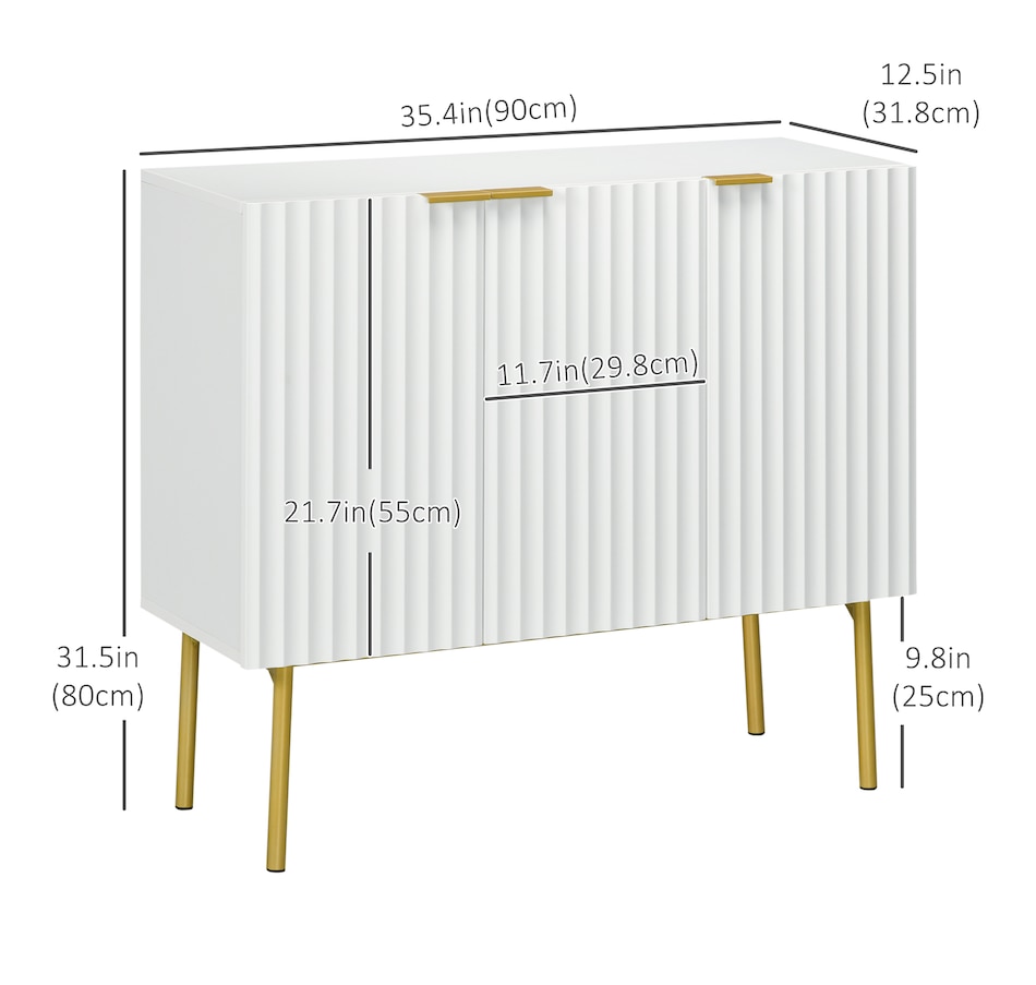Image 997184_ALTMORE10.jpg, Product 997-184 / Price $129.99 - $164.99, HOMCOM Accent Cabinet w/ Gold Leg for Living Room Dining Room Hallway from HOMCOM on TSC.ca's Home & Garden department