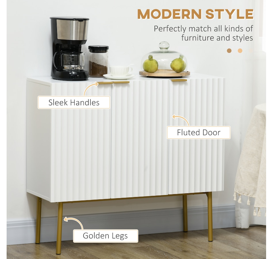 Image 997184_ALTMORE11.jpg, Product 997-184 / Price $129.99 - $164.99, HOMCOM Accent Cabinet w/ Gold Leg for Living Room Dining Room Hallway from HOMCOM on TSC.ca's Home & Garden department