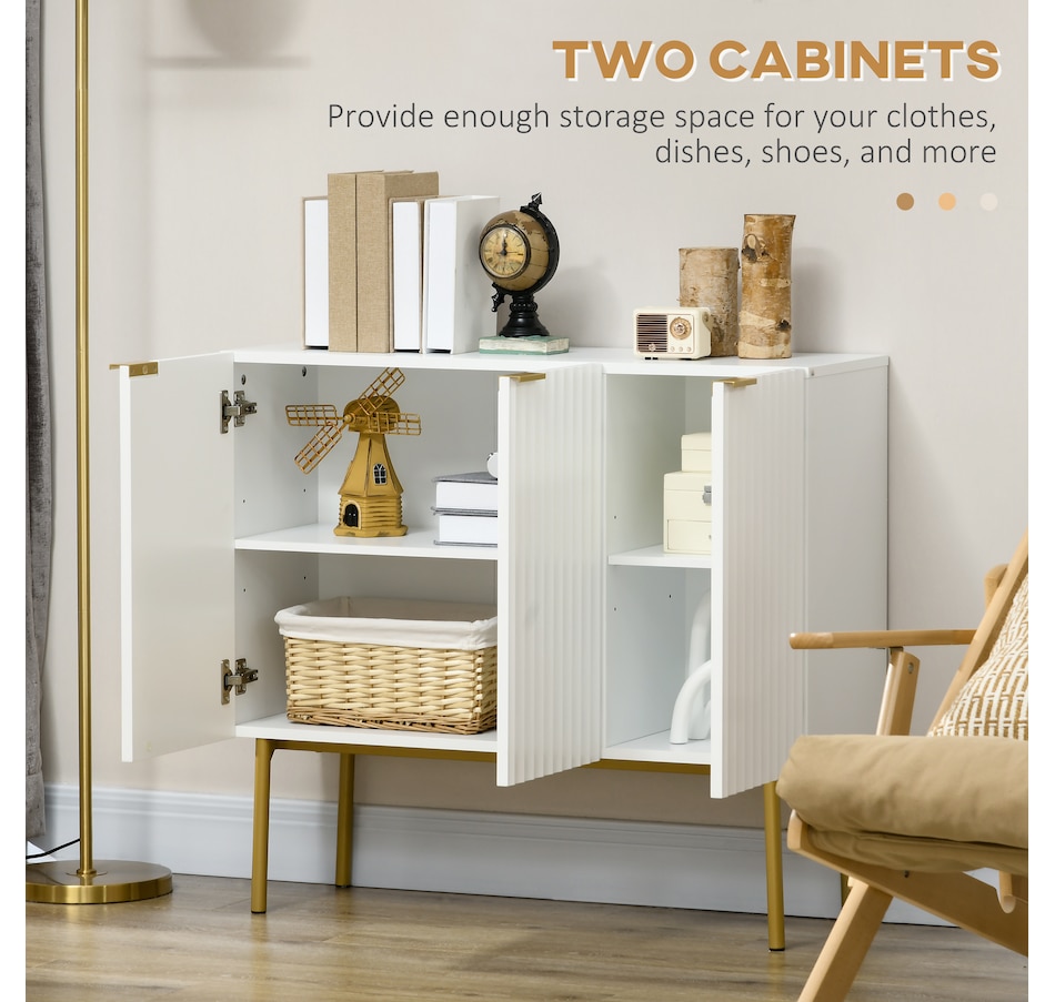 Image 997184_ALTMORE12.jpg, Product 997-184 / Price $129.99 - $164.99, HOMCOM Accent Cabinet w/ Gold Leg for Living Room Dining Room Hallway from HOMCOM on TSC.ca's Home & Garden department