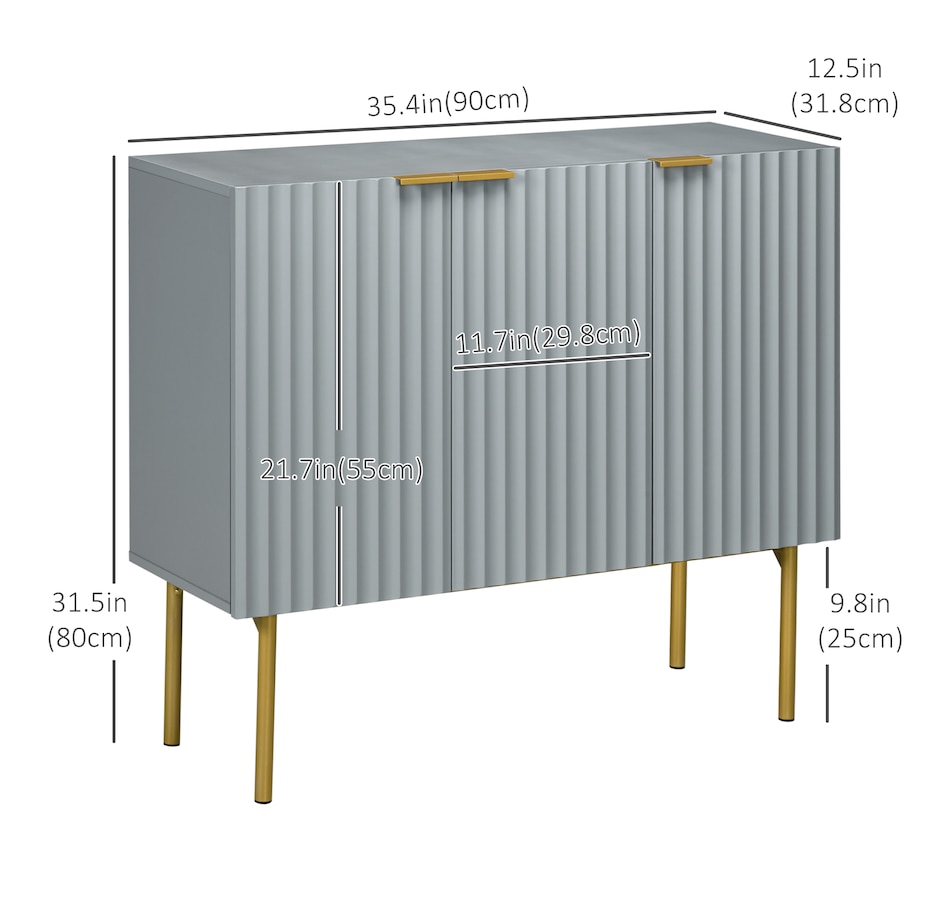 Image 997184_ALTMORE18.jpg, Product 997-184 / Price $129.99 - $164.99, HOMCOM Accent Cabinet w/ Gold Leg for Living Room Dining Room Hallway from HOMCOM on TSC.ca's Home & Garden department